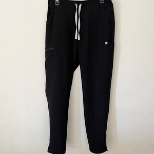 Figs black sweat wicking material pants